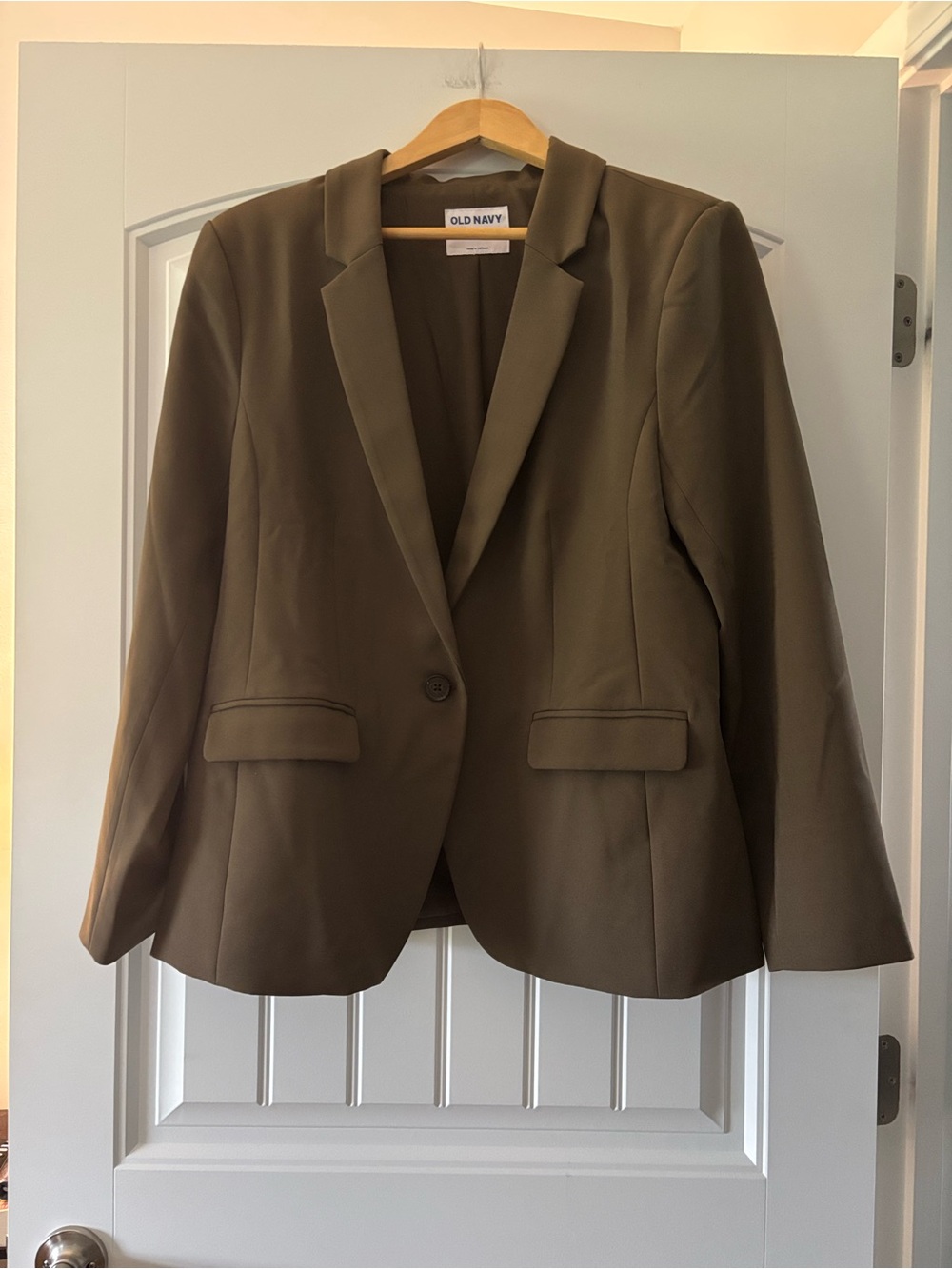 Old Navy Olive Single-Button Notch Lapel Blazer